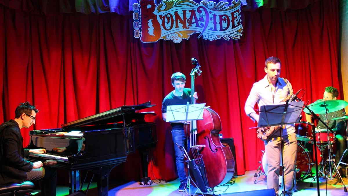 Aleks Fadini Ensemble performing at Club Bonafide